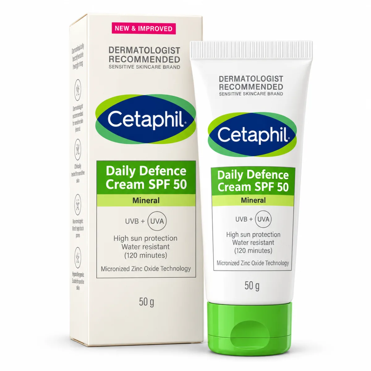 Cetaphil Daily Defence Cream SPF 50 Mineral Sunscreen 50g 1