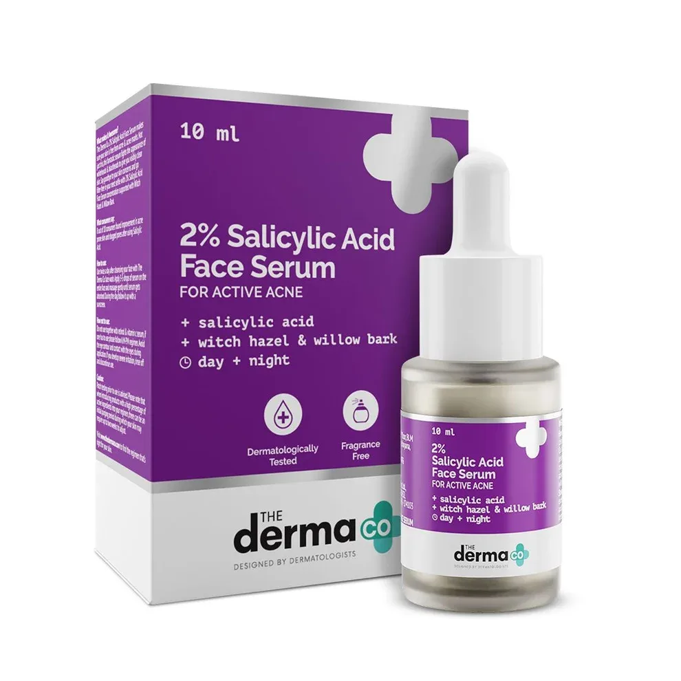 The Derma Co. 2% Salicylic Acid Face Serum with Witch Hazel & Willow Bark 10ml 1
