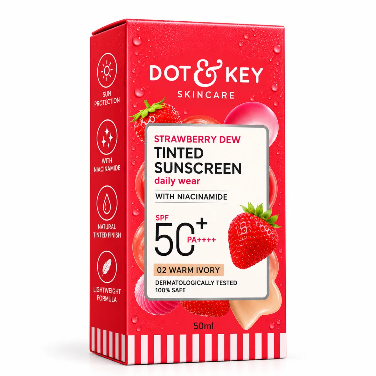 Dot & Key Strawberry Dew Tinted Sunscreen SPF 50+ PA++++ 1